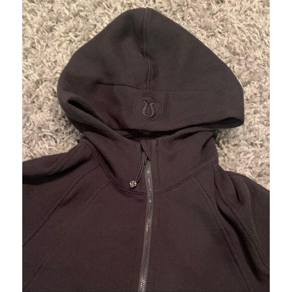 LULULEMON Scuba Oversized Full Zip Hoodie BLACK SWEATSHIRT sz S XS - Picture 5 of 9